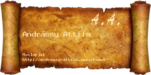 Andrássy Attila névjegykártya