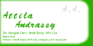 attila andrassy business card