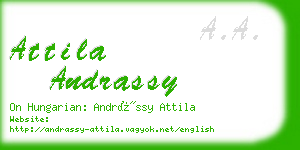 attila andrassy business card